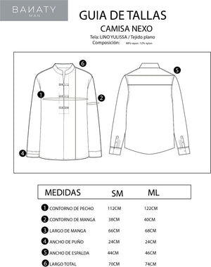 CAMISA MANGA LARGA CUELLO MAO CAMEL - NEXO